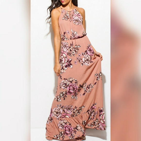 Dresses & Skirts - ❤️LAST ONE❤️ 🌿DUSTY HALTER MAXI DRESS🌿